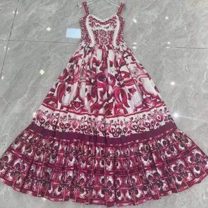 Crew neck Panelled Print Dresses